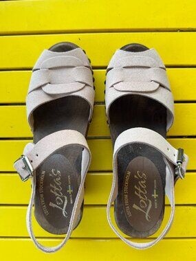 Lotta From Stockholm Suede Champagne Sandals